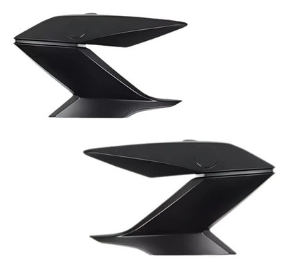 Par de Guias de Ar Abas do Tanque Paramotos Yamaha Fazer 150 2022 a 2024 Preto Fosco