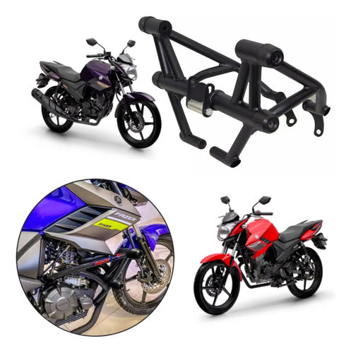 Protetor de Motor Stunt Race Street Cage Yamaha Factor 125 Fazer Factor 150 Preto Fosco