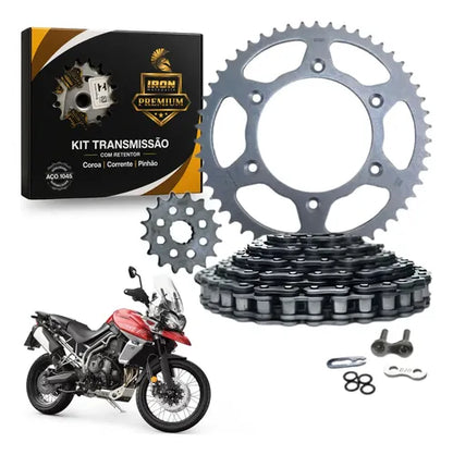 Kit Relação Iron Premium com Retentor Triumph Tiger 800 2011 a 2018 525 124L 47/16T