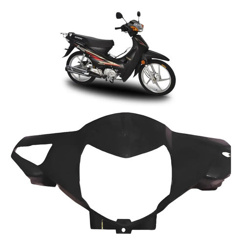 Carenagem Frontal do Farol Iron Shineray Phoenix Wuyang 50 Xy 50q 2011 a 2019 Preto