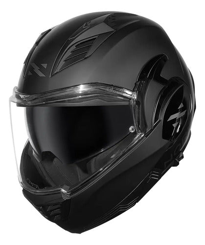 Capacete Escamoteável Norisk Avenger Solid com Óculos Solar Interno Preto Fosco Tamanho 58/M