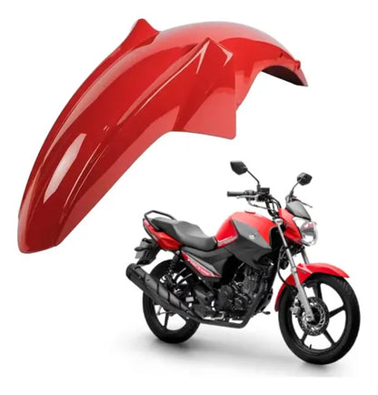 Paralama Dianteiro Paramotos Yamaha Factor 125 Factor Fazer 150 Vermelho Metálico