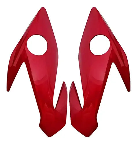 Par de Carenagens Laterais do Farol Paramotos Honda Cg 160 Titan 2016 a 2021 Vermelho Marrakesh