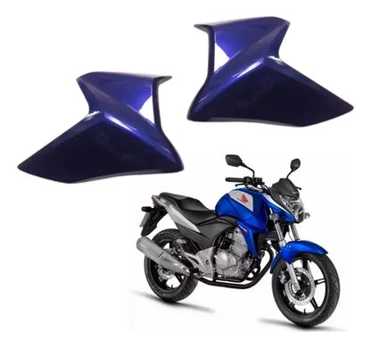 Par de Guias de Ar Abas do Tanque Paramotos Honda Cb 300r 2014 Azul Brilhante