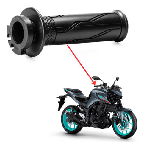 Manopla Direita Yamaha Mt-03 Yzf-R3 2016 a 2025 Preto