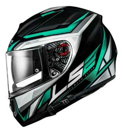 Capacete LS2 FF397 Vector Evo Rider com Óculos Solar Interno Prata Cinza Brilhante Tamanho 60/L