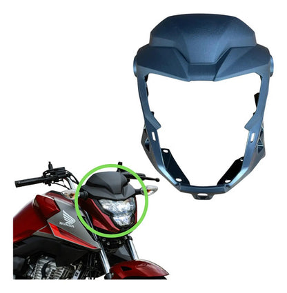 Máscara Capa do Farol Frontal Paramotos Honda Cg 160 Titan Fan 2025 em diante Preto