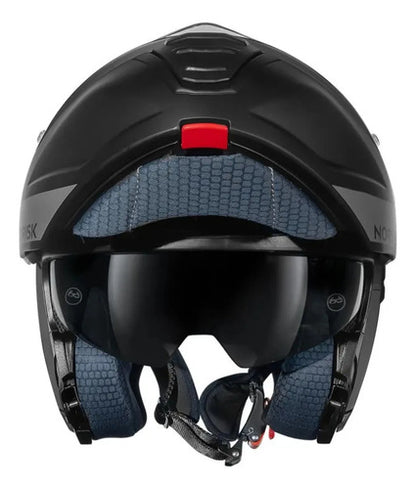 Capacete Escamoteável Norisk Vortex Solid com Óculos Solar Interno Preto Fosco