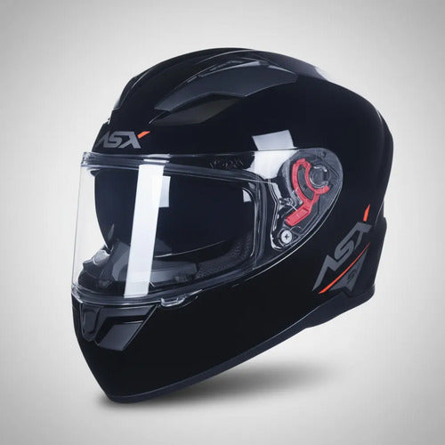 Capacete ASX City SV Solid com Óculos Solar Interno Preto Grafite Brilhante Tamanho 54/XS