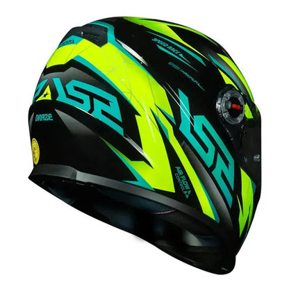 Capacete LS2 FF358 Draze Preto Amarelo Verde Brilhante Tamanho 60/L