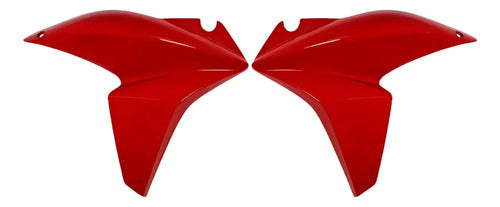 Par de Aletas Abas do Tanque Paramotos Honda Xre 300 2013 a 2015 Vermelho Maceió
