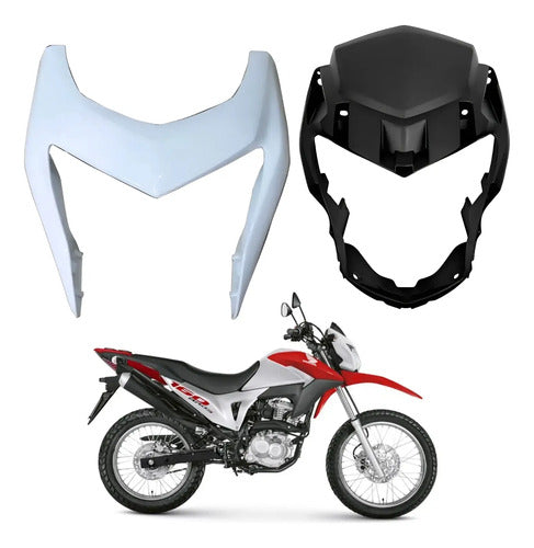Kit Carenagem do Farol Paramotos Honda Bros 160 2015 a 2021 Branco