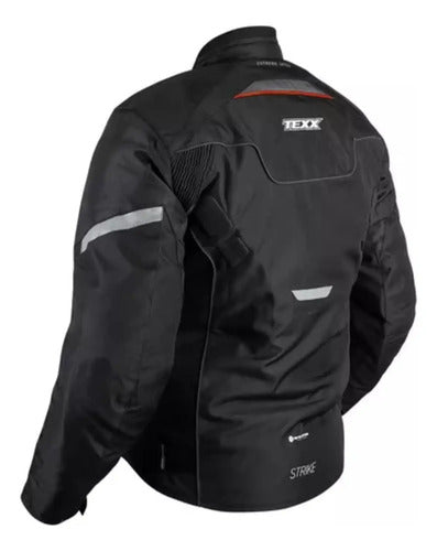 Jaqueta Texx New Strike V2 Impermeável com Proteção Masculina Preto Vermelho Tamanho 3XL