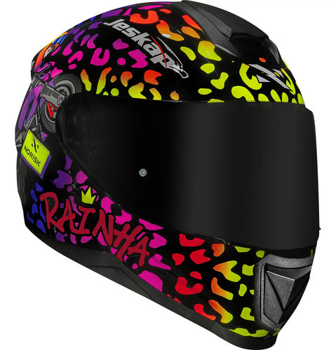 Capacete Norisk Razor Fanny Wheeling com Spoiler Preto Brilhante