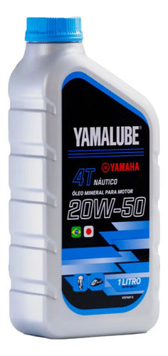 Óleo de Motor Yamalube Náutico 20W-50 Mineral 4T API SL 1 Litro