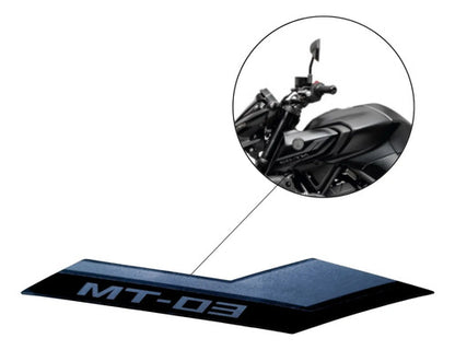 Adesivo da Aba do Tanque Esquerda Yamaha Mt-03 2022 em diante Preto