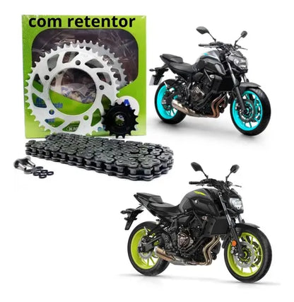 Kit Relação KMC Gold com Retentor Yamaha Mt-07 2015 a 2025 525EX 108L 43/16T