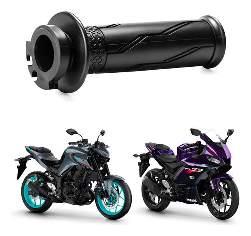 Manopla Direita Yamaha Mt-03 Yzf-R3 2016 a 2025 Preto