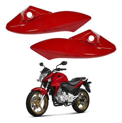 Par de Carenagens Laterais do Farol Paramotos Honda Cb 300r 2009 em diante Vermelho