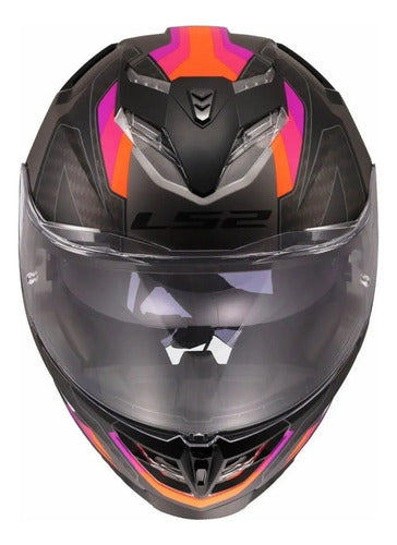 Capacete LS2 FF818 Storm III Sporty com Óculos Solar Interno Cinza Roxo Fosco