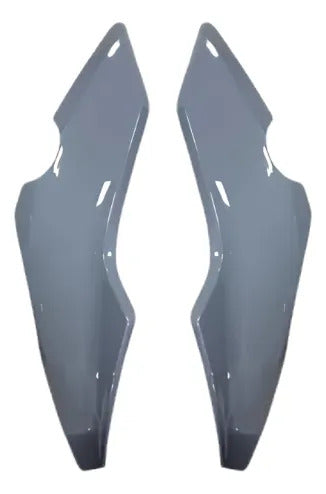 Par de Carenagens Laterais do Farol Paramotos Honda Cg 160 Titan 2025 em diante Cinza Perolizado