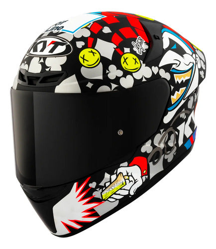Capacete KYT TT-Course Riccardo Rossi 2022 Preto Brilhante
