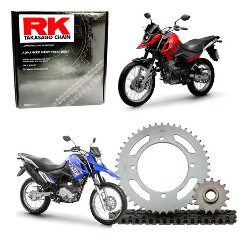 Kit Relação RK com Retentor Yamaha Crosser 150 2014 a 2024 428 122L 41/14T