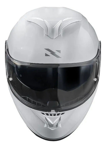 Capacete Escamoteável Norisk Force II Solid com Óculos Solar Interno Branco Brilhante Tamanho 58/M