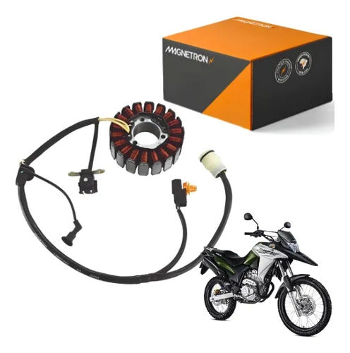 Magneto Estator com Bobina de Pulso Magnetron Honda Xre 300 2013 a 2018