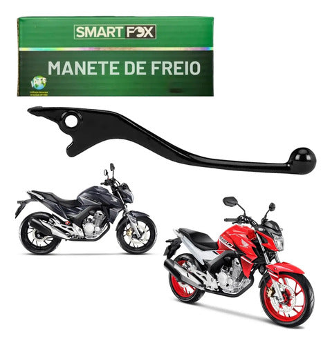 Manete de Freio Smartfox Honda Cbx 150 Aero 200 Strada 250 Twister Cb 250f Twister Cb 300r Preto