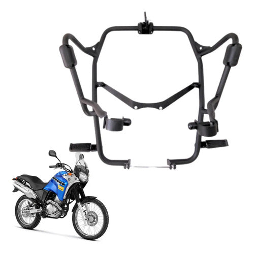 Protetor de Motor com Pedaleira Chapam Yamaha Ténéré 250 2011 a 2018 Preto Fosco