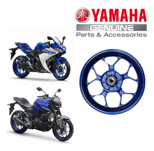 Roda Liga Leve Traseira Yamaha Mt-03 Yzf-R3 2018 a 2025 Azul