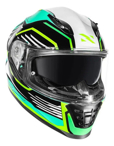 Capacete Norisk FF302 Soul II Factor com Óculos Solar Interno Preto Amarelo Brilhante