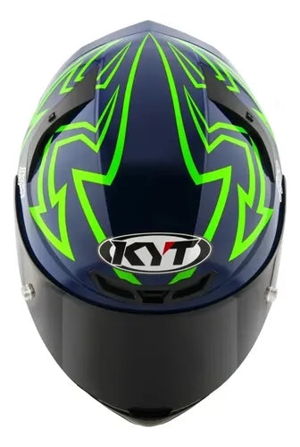 Capacete KYT TT-Course Manzi 23 Preto Verde Brilhante