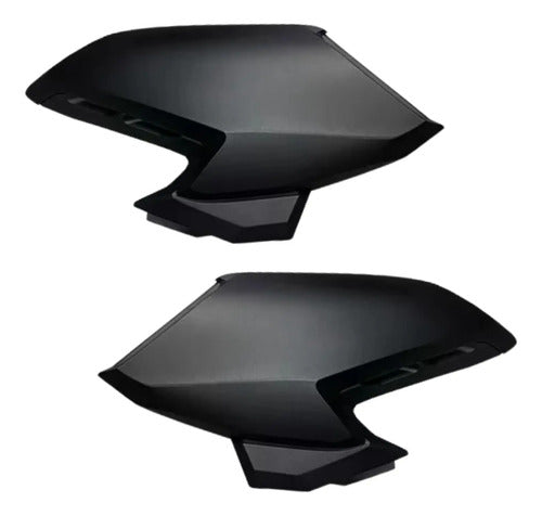 Par de Aletas Abas do Tanque Paramotos Honda Cg 160 Fan 2022 a 2024 Preto Fosco