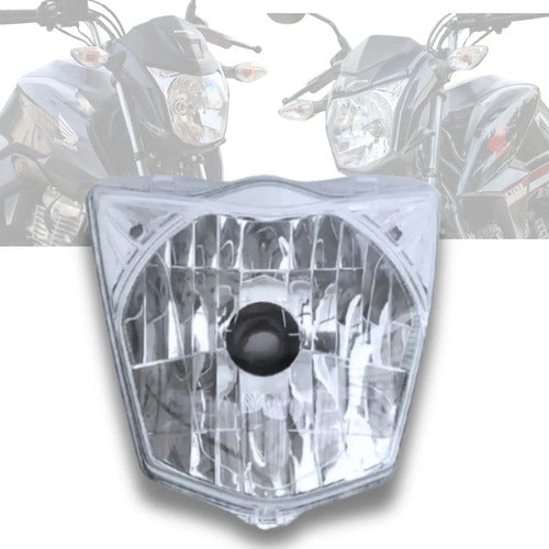 Farol Bloco Óptico sem Lâmpada Smartfox Honda Cg 125 150 160 Titan Fan
