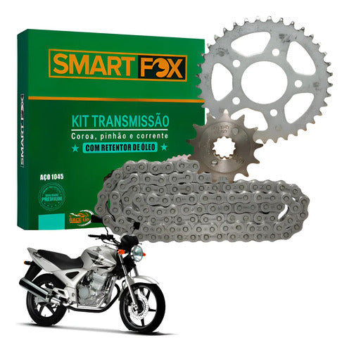 Kit Relação Smartfox com Retentor Honda Cbx 250 Twister 2001 em diante 520OH 106L 37/13T