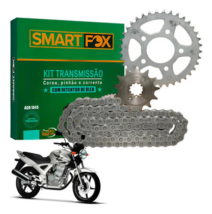 Kit Relação Smartfox com Retentor Honda Cbx 250 Twister 2001 em diante 520OH 106L 37/13T