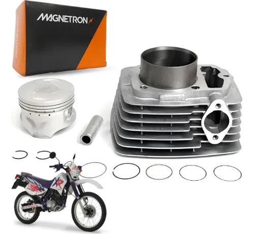 Kit Cilindro Pistão e Anéis Magnetron Honda Nx 200 Cbx 200 Strada Xr 200r