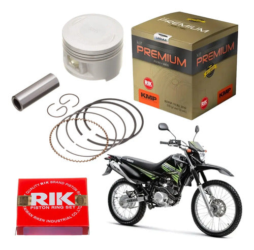 Kit Pistão com Anéis KMP Premium Yamaha Factor 125 2000 a 2016 Xtz 125 2003 a 2016 1,00 mm