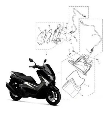 Seta Pisca Dianteiro Esquerdo Yamaha Nmax 160 2017 a 2021 Cristal