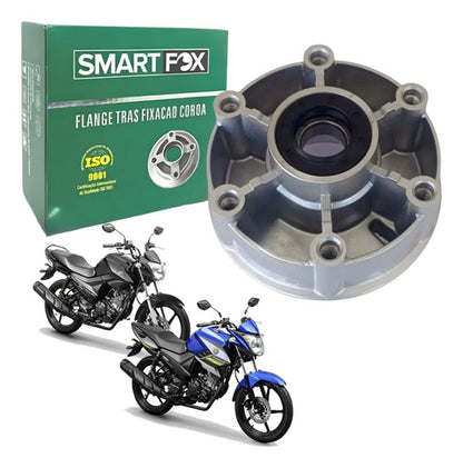 Flange da Coroa com Retentor e Rolamento Smartfox Yamaha Factor 125 Factor Fazer 150