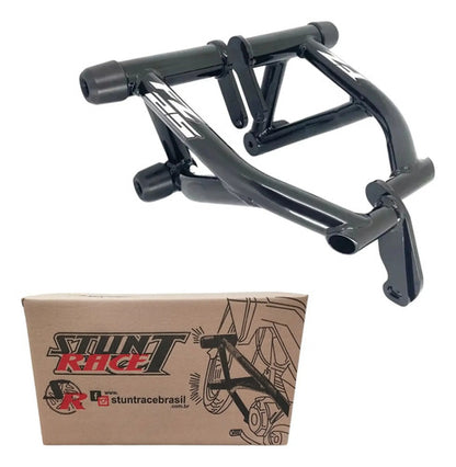 Protetor de Motor Stunt Race Cage Yamaha Fazer Fz25 250 2018 em diante Preto Brilhante