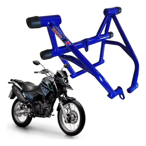 Protetor de Motor Stunt Race Street Cage Yamaha Crosser 150 2014 a 2024 Azul Metálico
