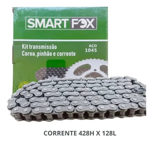 Kit Relação Smartfox sem Retentor Yamaha Fazer Fz15 150 2023 a 2025 428H 128L 41/14T