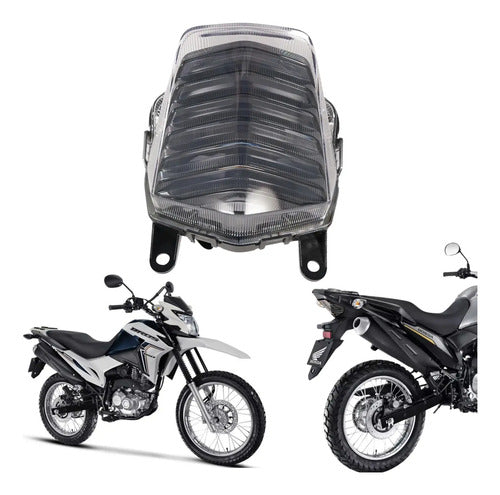Lanterna Traseira Paramotos Honda Bros 160 2015 a 2024 Cristal Fumê