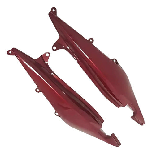 Par de Rabetas Laterais Paramotos Honda Cb 300r 2013 em diante Vermelho Perolizado