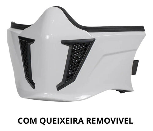 Capacete Aberto GP Tech Zoom Solid com Óculos Solar Interno Branco Brilhante
