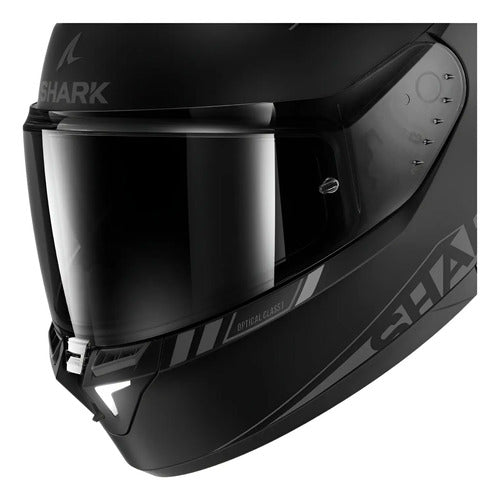 Capacete Shark Skwal i3 Blank com Óculos Solar Interno Preto Fosco