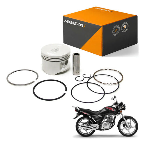 Kit Pistão com Anéis Magnetron Suzuki Yes 125 2005 a 2010 0,50 mm